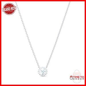 Crystal Pendant Necklace Elegant Minimal Chic Angelic Sparkling Chain